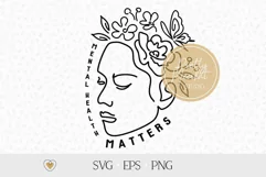 Mental health svg, Mental health matters svg, Inspirational Product Image 1