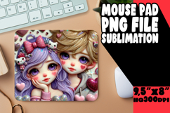 Joyful Mouse Mat Design PNG, 3D Characters Product Image 1