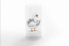Cute Swan with Backpack Reading a Book Watercolor PNG Product Image 3