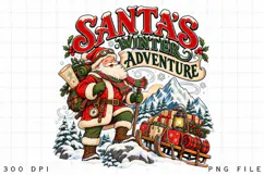 Santa's Winter Adventure Christmas Sublimation Design Product Image 3