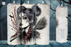 4 Witch Seamless Tumbler Sublimation, 20 oz Tumbler Wrap Product Image 2