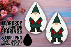 Chic Teardrop Earrings Template Art , Gnome Product Image 1