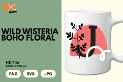 Wild Wisteria Boho Floral Monogram Product Image 1