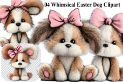 Whimsical Easter Dog Clipart Product Image 1