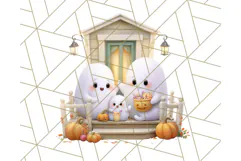 Halloween Neighborhood Clipart PNG for Trick or Treat Product Image 4