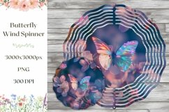 Holographic Butterfly Wind Spinner, Butterfly Sublimation Product Image 1