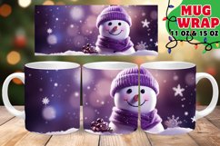 Enchanting Winter Beauty: 15oz Christmas Mug Wrap Product Image 1