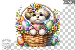 Easter Dog Sublimation - Easter Clipart PNG Design Product Image 1