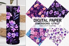 Verbena Flowers Seamless Pattern Digital paper Product Image 1