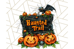 Bright Halloween Dinosaur PNG Clipart with Holiday Elements Product Image 4