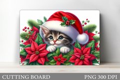 Christmas Cat Cutting Board. Christmas Cutting Board Design Product Image 1