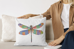 Summer Gingham Dragonfly Clipart Product Image 6