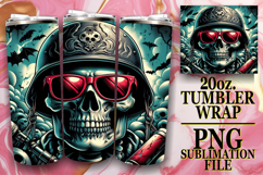 Bright Reflections 20oz tumbler wrap, Skull Product Image 1