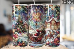 Watercolor Christmas Tumbler Wrap - High Quality 300 Dpi Product Image 1