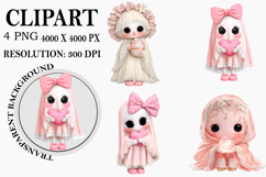 Halloween Ghosts Clipart Watercolor PNG Product Image 1