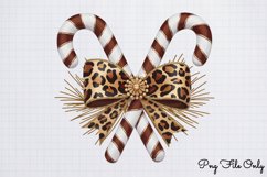 Glitter Leopard Christmas Sublimation Clipart PNG Product Image 1