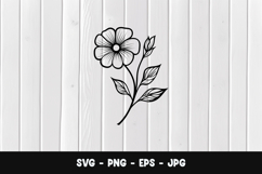 Simple Flower SVG PNG Product Image 1