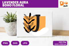 Lavender Aura Boho Floral Monogram Product Image 1