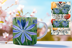 Creative 11oz Mug Wrap Png Design , Flowers Product Image 1