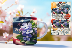 Stylish 11oz Mug Wrap Png Artwork , USA Flag Product Image 1