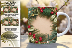 Classy 15oz Mug Wrap Png Design , Christmas Product Image 1