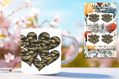 Elegant Heart Mug Wrap Pattern Sublimation 11oz 15oz Product Image 1