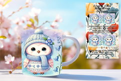 Beautiful 15oz Mug Wrap Png Design , Cute Animals Product Image 1