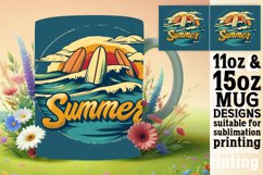 Retro Summer Vibes: Sublimation Mug Wrap Product Image 1