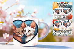 Beautiful 11oz Mug Wrap Png Artwork , Cute Cat Product Image 1