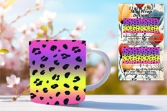 Abstract Leopard Gradient Mug Wrap - 11oz 15oz Product Image 1