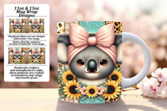 Chic 11oz Mug Wrap Png Template , Cute Animals Product Image 1