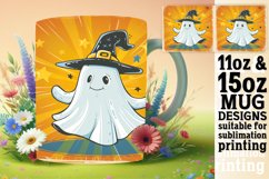 15x Spooky Ghost Mug Wrap Bundle, Halloween 11oz &amp; 15oz PNG Product Image 9