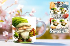 Watercolor Gnome Holiday Mug Wrap 11oz/15oz Sublimation Product Image 1