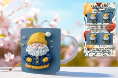 11oz 15oz Mug Wrap Sublimation 3D Santa Claus Winter Theme Product Image 1
