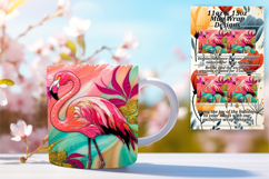 Radiant 11oz Mug Wrap Png Artwork , Flamingo Product Image 1