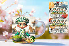 Radiant 15oz Mug Wrap Png Template , Girl Grumpy Product Image 1
