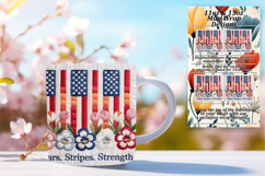 Stylish 11oz Mug Wrap Png Template , Patriotic Product Image 1