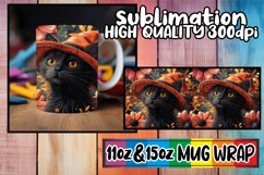Halloween Hues: 3D Mug Sublimation Wraps - Autumn Glow Product Image 1