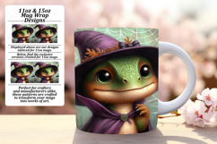 GREAT GIFT: 11oz Mug Wrap PNG , Halloween Dino Product Image 1