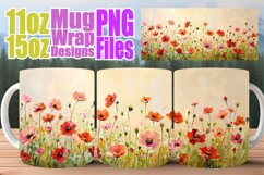 Spring Serenade Sublimation Mug Wraps 11oz 15oz - Vibrant Pe Product Image 1