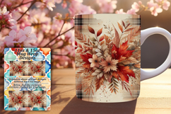 Artistic 11oz Mug Wrap Png Template , Autumn Flower Product Image 1