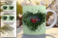 Springtime Joy: 3D Heart Mug Wrap Selection Product Image 1