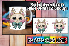 Bright outlooks 11oz 15oz sublimation wrap, Cute Christmas Product Image 1