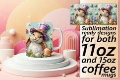 Whimsical Spring Bunny Mug Design 15oz Product Image 1