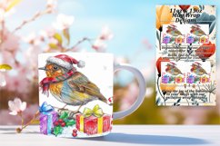 Watercolor Christmas Mug Wrap for 11oz 15oz Product Image 1
