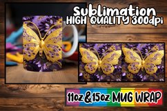 Butterfly Garden Delights: Mug Wrap Sublimation Magic Product Image 1
