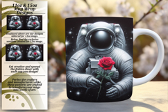 Cute 15oz Mug Wrap Png Artwork , Astronaut Product Image 1