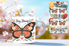 Creative 11oz Mug Wrap Png Template , Butterfly Product Image 1