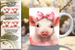 Fun and Happy Pig Mug Sleeve Pattern Product Image 1