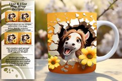 Watercolor Horse Art Wrap for Mugs Product Image 1